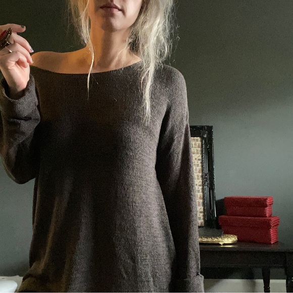 Divided Sweaters - DIVIDED Dark Grey High Low Sweater